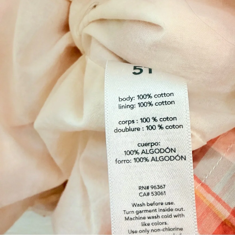 Oshkosh pale pink plaid ruffle dress